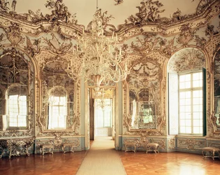 Intérieur du salon des miroirs conçu par François Cuvilliés, 1734-39