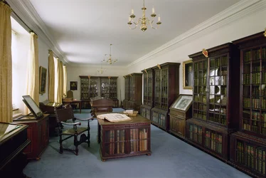 Vue intérieure de la bibliothèque Pepys, Collège Magdalene, Cambridge