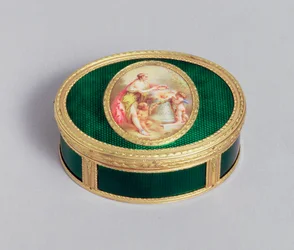 Boîte à tabac en or et émail Louis XVI, par Pierre-François Drais, Paris, 1774