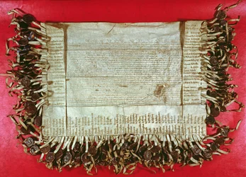 Lettre médiévale de protestation de la noblesse bohémienne s