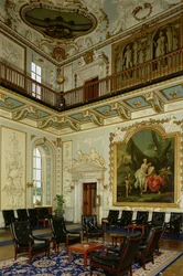 Moor Park, intérieur du hall, Hertfordshire, Royaume-Uni