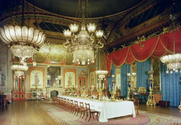 Royal Pavilion, la salle des banquets, 1815-23, Brighton, East Sussex, Royaume-Uni