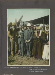 T.E. Lawrence, Sir Herbert Samuel et Amir Abdullah à l