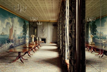 La Salle à Manger à Plas Newydd, Anglesey, montrant une fresque de Rex Whistler (1936)