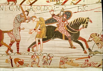 Les Normands tuent les hommes de Harold, Tapisserie de Bayeux
