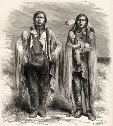 Deux Indiens Ute, illustration de 