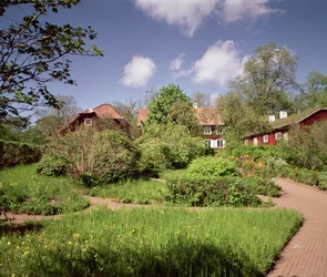 Vue de la maison de Carl Linnaeus, Hammarby, Uppsala, Suède