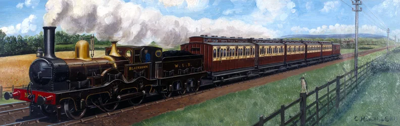Train du West Lancashire Railway tracté par la locomotive 