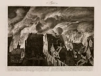 Un grand incendie, Amsterdam, Hollande, 27 juillet 1679