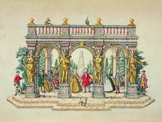 Une fête musicale dans un berceau, milieu du XVIIIe siècle