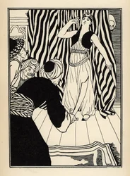 Un sultan cache le Baron de Münchhausen. Illustration de William Strang et JB Clark de « Les Aventures du Baron de Münchhausen » par Rudolf Erich Raspe (1789)