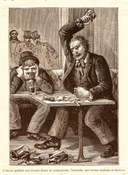 Absinthe contre alcool, vers 1900