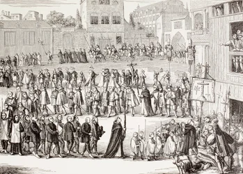 Un Auto-da-fé, ou Acte de Foi, procession en Espagne, d