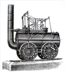 Une locomotive construite par George Stephenson