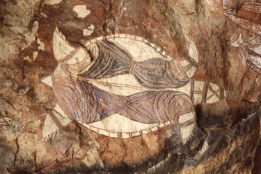 Peintures rupestres aborigènes, Kakadu National Park, Nourlangie Rock, Territoire du Nord, Australie