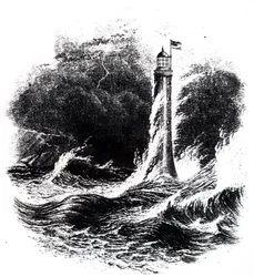 Phare de Bell Rock dans une tempête