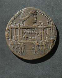 Médaille de bronze frappée en mémoire de Julien de Médicis