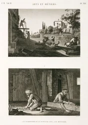 Charpentiers et menuisiers, Égypte, vers 1798