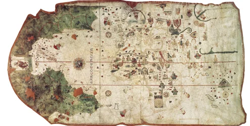 COSA, Juan de la (1460-1510). Cartographe. Carte par Juan de la Cosa (1500). ESPAGNE. MADRID (COMMUNAUTÉ AUTONOME). Madrid. Musée de la Marine