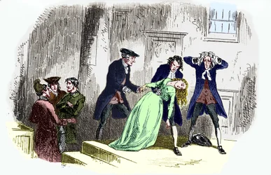 « Un conte de deux villes » de Charles Dickens : Légende : Après la sentence. - Lucie Manette s