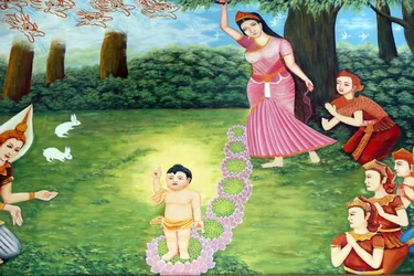 Temple bouddhiste Chua Tu Quang. Prince Siddhartha Gautama, Bouddha enfant. On dit que l