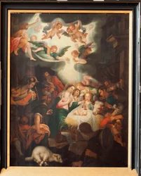 Église (Basilique Notre-Dame de Tongre). Intérieur. Triptyque. La naissance.
