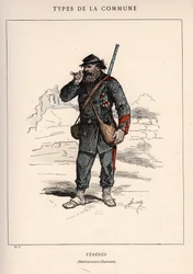 Commune de Paris : costume de FÉDÉRÉS dans "Les Communeux"