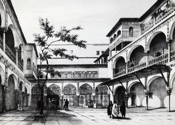 Cour de la forteresse de la Kasbah à Alger