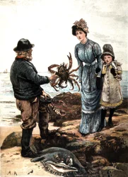 Pêche au crabe sur la côte anglaise