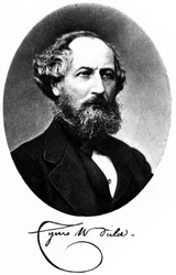 Cyrus W Field, financier et entrepreneur américain, vers 1875