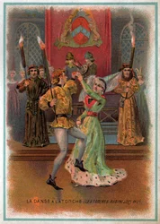 Danser la torche. (litho, vers 1900)