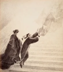 Dante, poussé par un simple signe de Béatrice, monte l