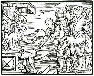 Représentation de la sorcellerie. 16ème siècle (gravure)