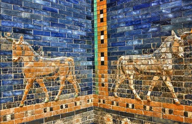 Détail de la reconstruction des années 1930 de la Porte d