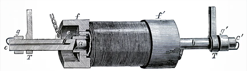 Diagramme représentant un électroaimant
