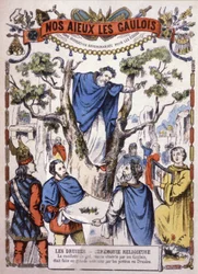 Druides cueillant du gui, vers 1900 (illustration)