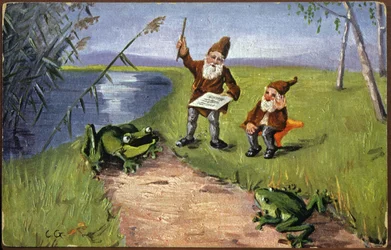 Nains et grenouilles, vers 1910