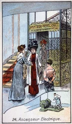 Ascenseur électrique, vers 1910