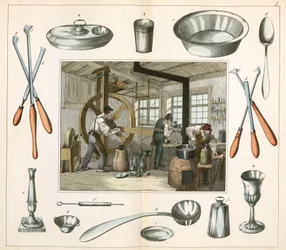 Fabrication de coutellerie Le ferblantier ou étameur