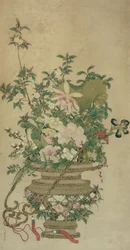 Fleurs des quatre saisons, dynastie Qing