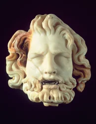 Tête de fontaine en forme de tête d