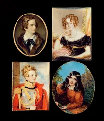 Quatre miniatures de portraits