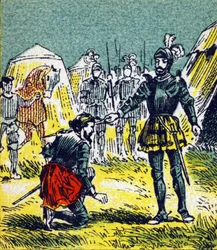 François Ier armé chevalier par Bayard le 15 septembre