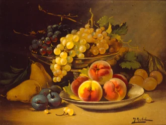 Nature morte française du 19ème siècle. Artiste inconnu. vers 1870