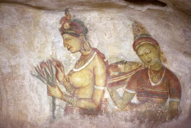 Fresque/Dames de Sigiriya/Sri Lanka