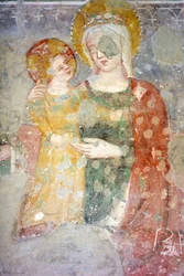 Fresque (XV), Vasca Limaria (bâtiment romain XI), Musée Capitulaire, Atri, Abruzzes, Italie