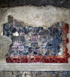 Fresque, Villa Arianna, Stabies, Campanie, Italie, civilisation romaine, IIe siècle av. J.-C., (détail)
