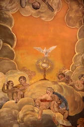 Fresque dans le Palacio episcopal, Malaga, Espagne