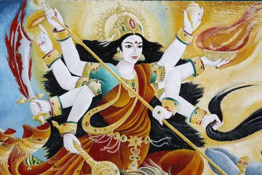 Déesse Durga vainquant le mal