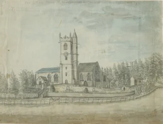 Église de Handsworth: aquarelle, 1769